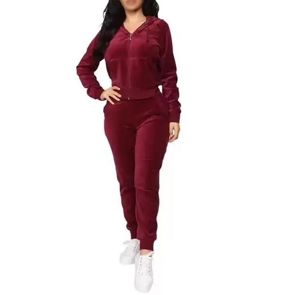 Three Hearts Other - Women hot pink Three Hearts vintage, velour warm up set